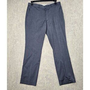 Kenneth Cole Mens Gray Dress Pants 36x32 Polyester Rayon Wool Blend